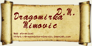 Dragomirka Mimović vizit kartica
